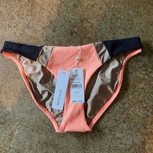 FINAL PRICE, NWT Pilyq Sandstone Color Block Full Bikini Bottom